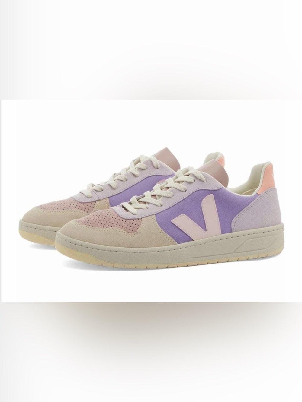 Veja V-10 Women’s Pink and Purple Sneakers 
Size: 8.5